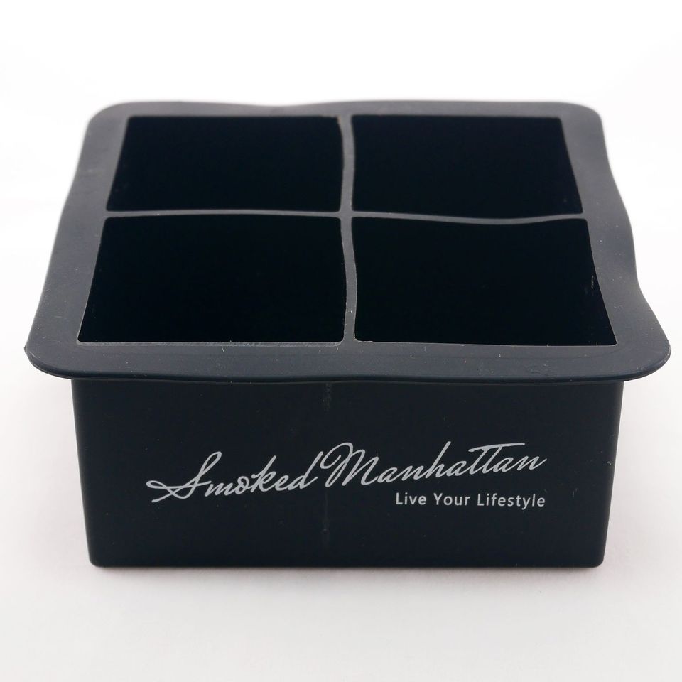 Large Four-Cube Ice Tray – Smoked Manhattan